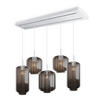 HÄNGELEUCHTE Velo 5-flammig Rauch Ø 18/20/25cm - Anthrazit/Weiß, Glas (25/25/27cm) - s.luce