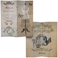 FOTO-PARAVENT Braun, Schwarz - Schwarz/Braun, Holz (160/180/2cm) - MCW