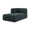 SOFAELEMENT Links Samt Stoff Blau - Petrol/Schwarz, Holzwerkstoff/Kunststoff (101/77/175cm) - Makamii