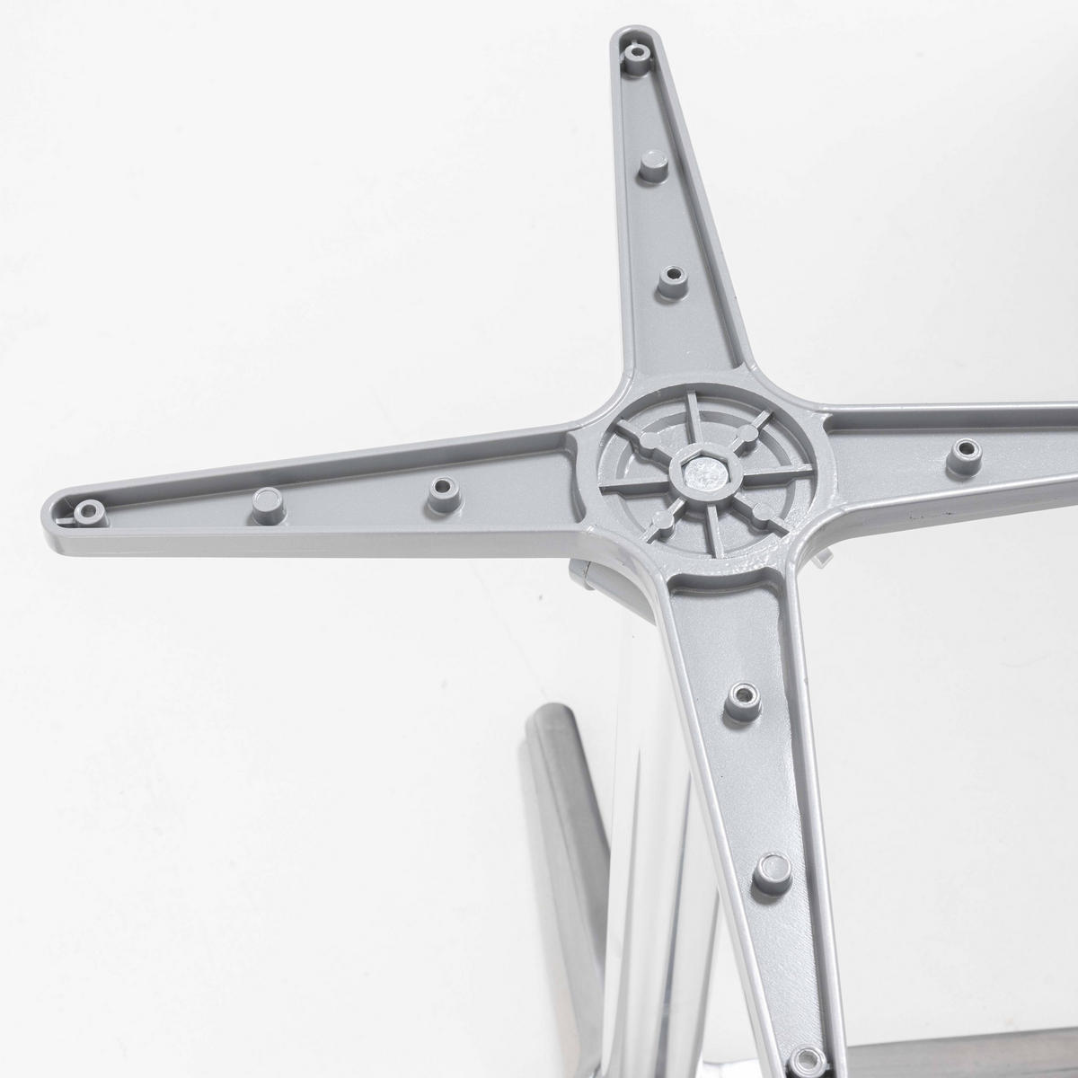 TISCHBEIN, Grau - Grau, Metall (5.8/72/65cm) - Oviala