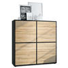 HIGHBOARD Cuba Türen in Eiche Natur - Eichefarben, Holzwerkstoff (104/105.5/35.5cm) - Vladon