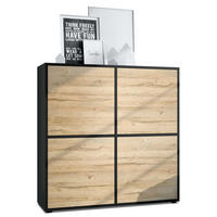 HIGHBOARD Cuba Türen in Eiche Natur - Eichefarben, Holzwerkstoff (104/105.5/35.5cm) - Vladon