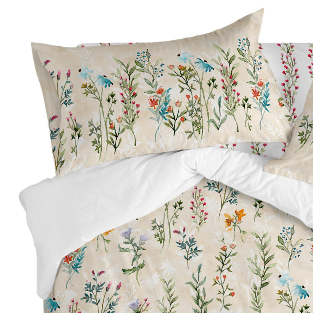 KISSENBEZUG vernazza 50x75 cm (x2) mehrfarbig - Multicolor, Textil (50/75cm) - Happy Friday