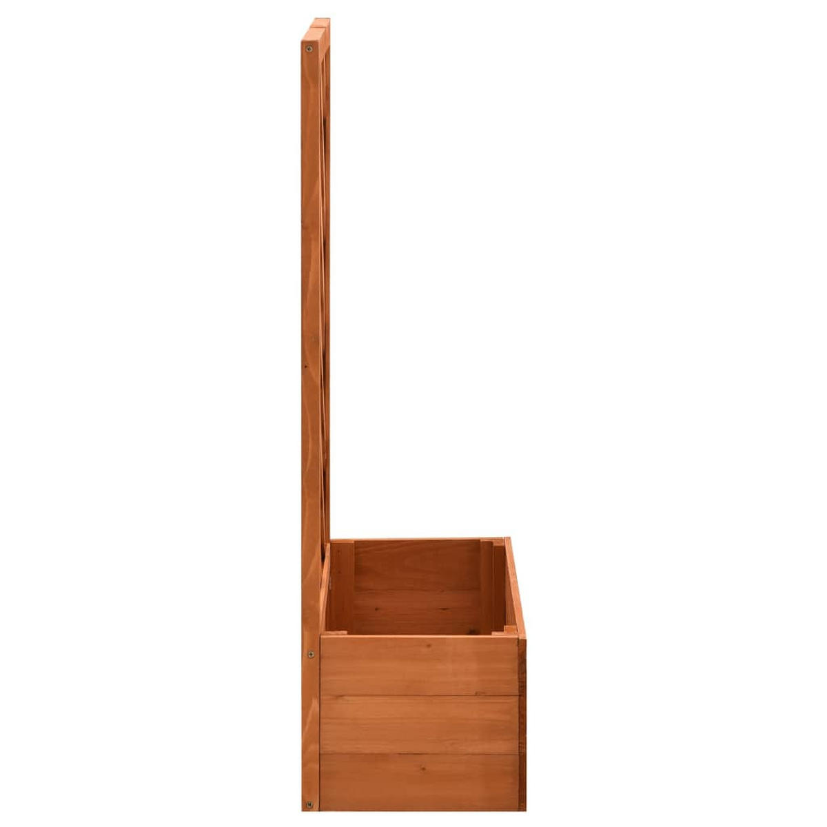 GARTEN-SPALIER mit Blumenkasten Orange 50x25x90 cm Tannenholz - Orange, Holz (50/90/25cm)
