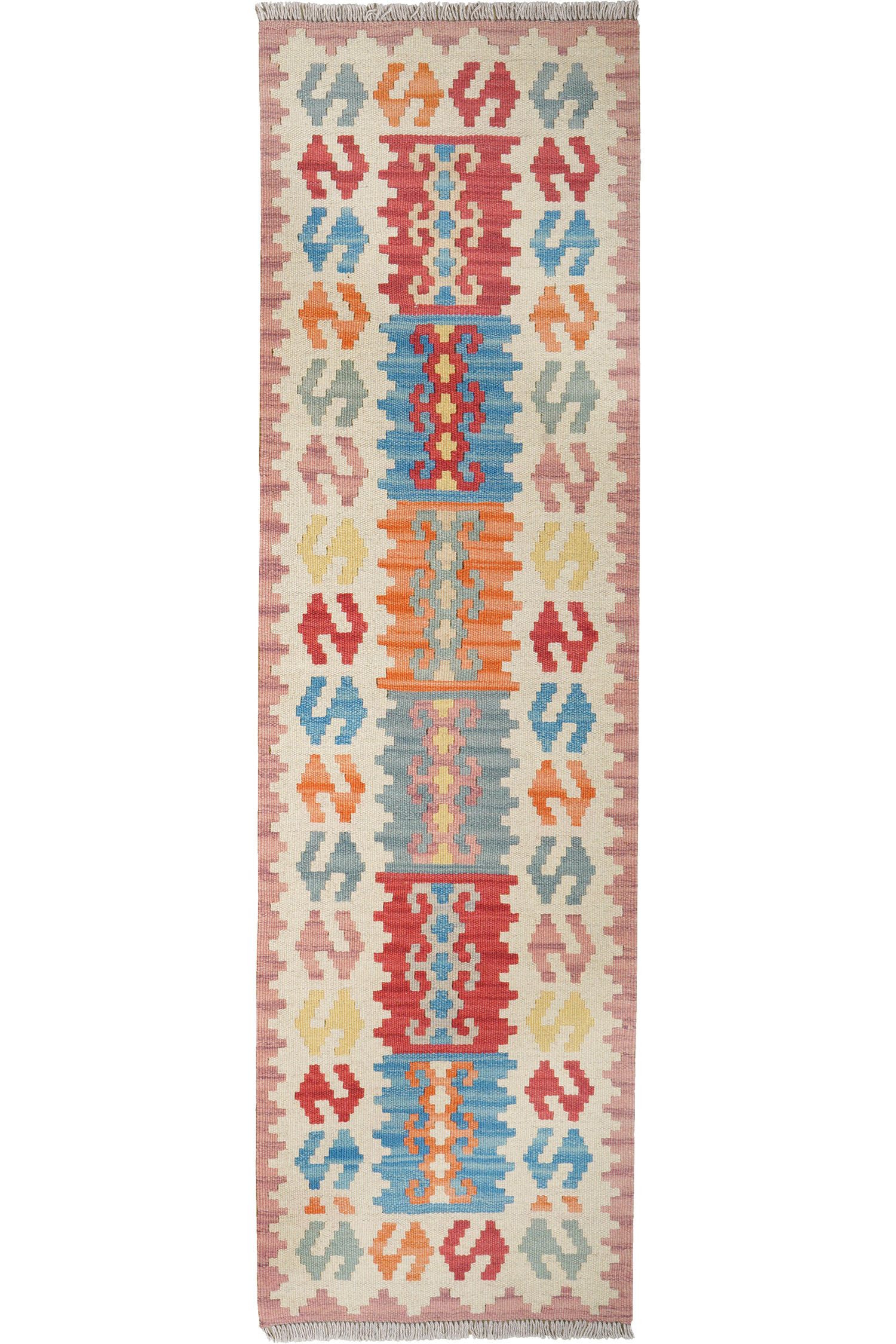 HANDWEBTEPPICH Kelim Gashgai Mehrfarbig 194/57 cm Schurwolle - Multicolor, Textil (57/194cm) - Looma