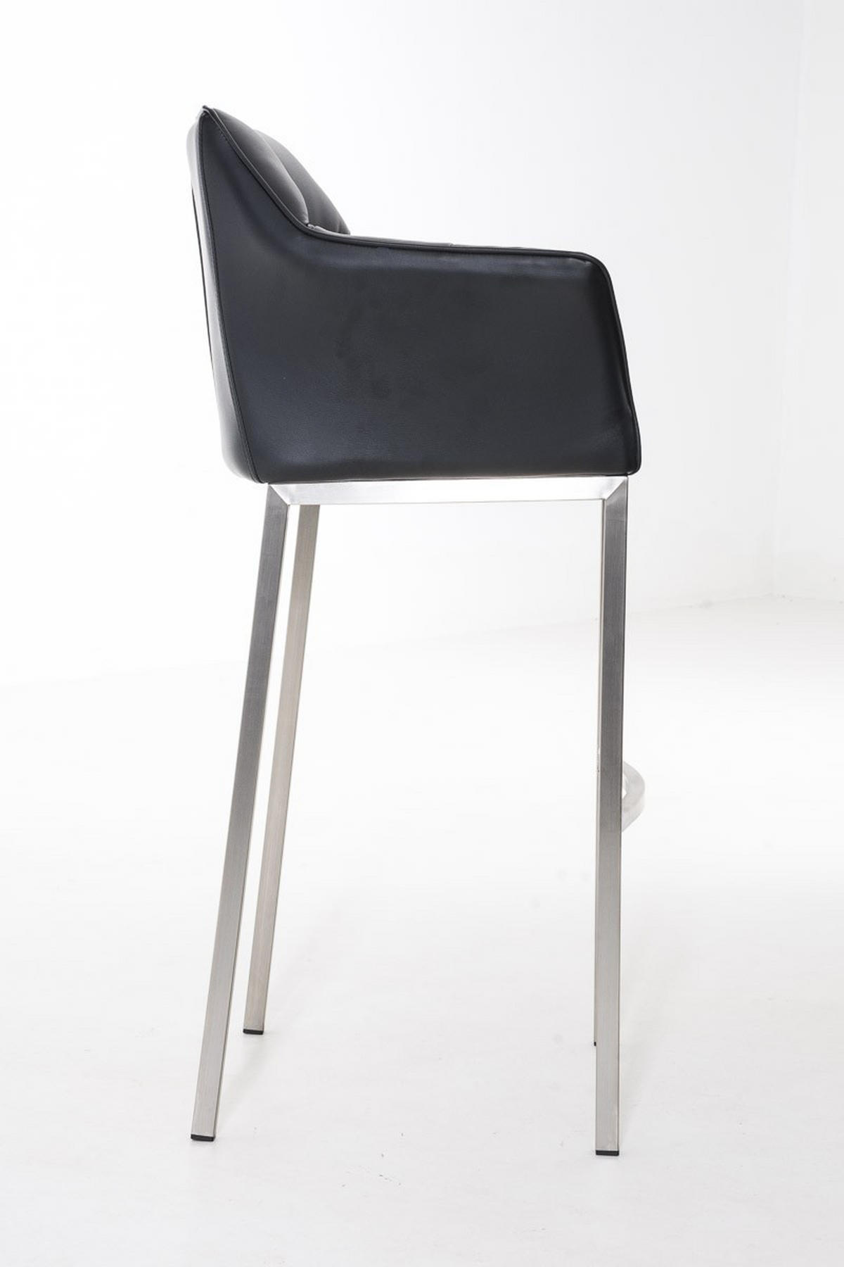 BARHOCKER Damaso 110x64x48 cm schwarz - Schwarz, Leder (64/110/48cm) - furnicato