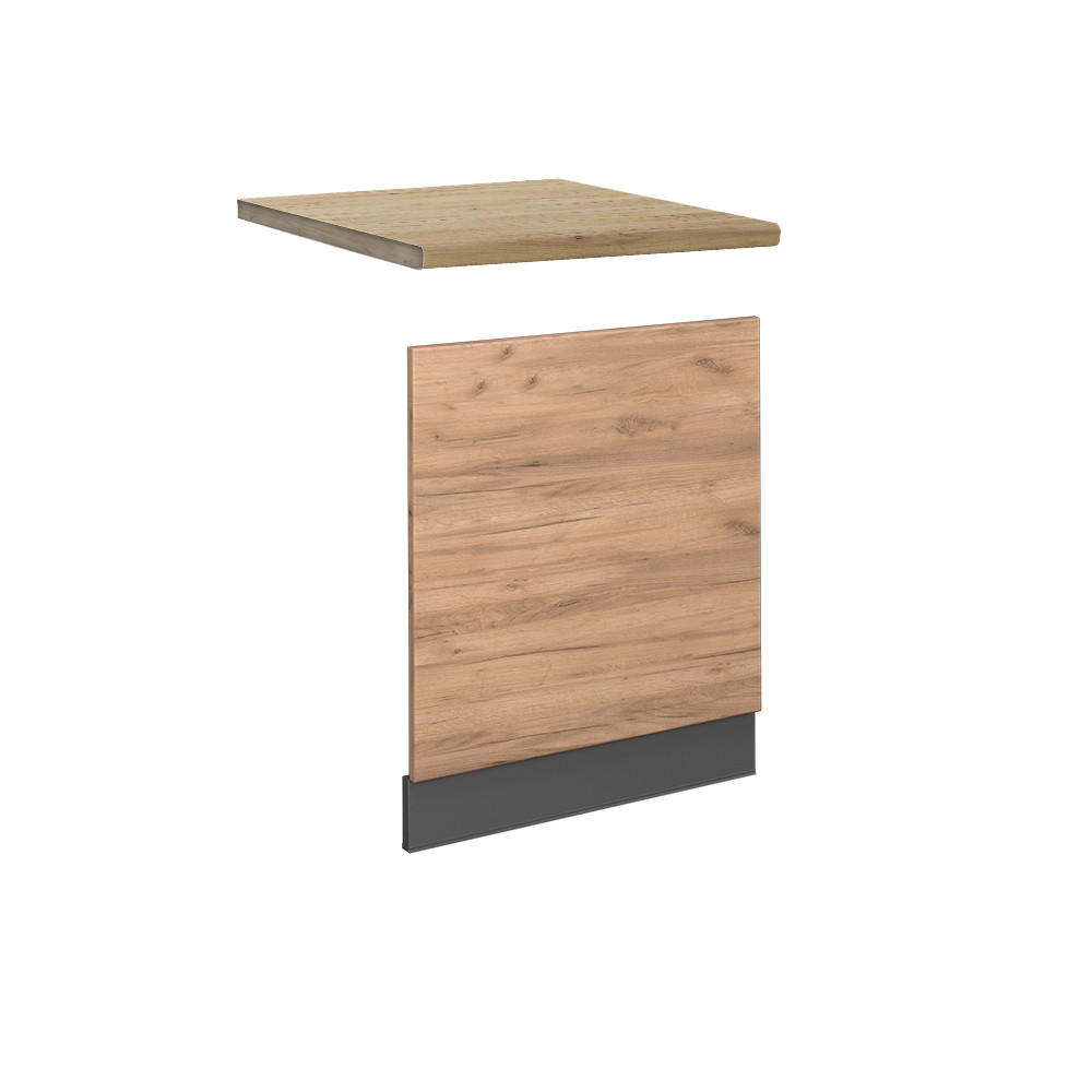FRONTBLENDE Fame-Line Goldkraft Eiche 60 cm, AP Eiche - Anthrazit/Eiche Wotan, Holzwerkstoff (60/67.4/1.6cm) - Vicco
