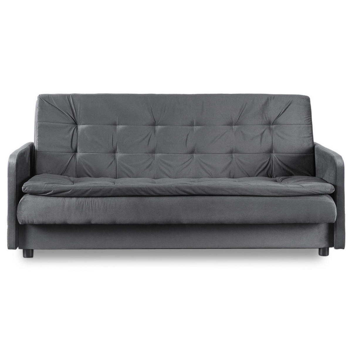 SOFA STELLA ausziehbar Schlaffunktion Grau - Grau, Holz/Textil (2000/94/850cm) - makarowski meble