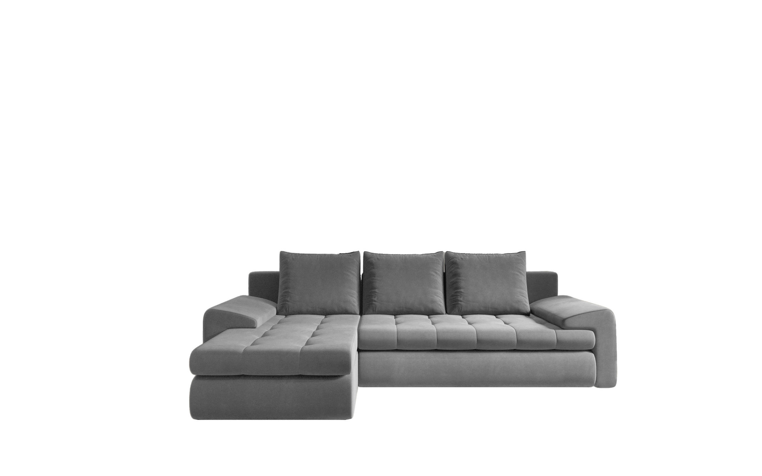 ECKSOFA TOMI Castel Grau Links - Grau, Holz (150/237cm) - Kaiser Möbel