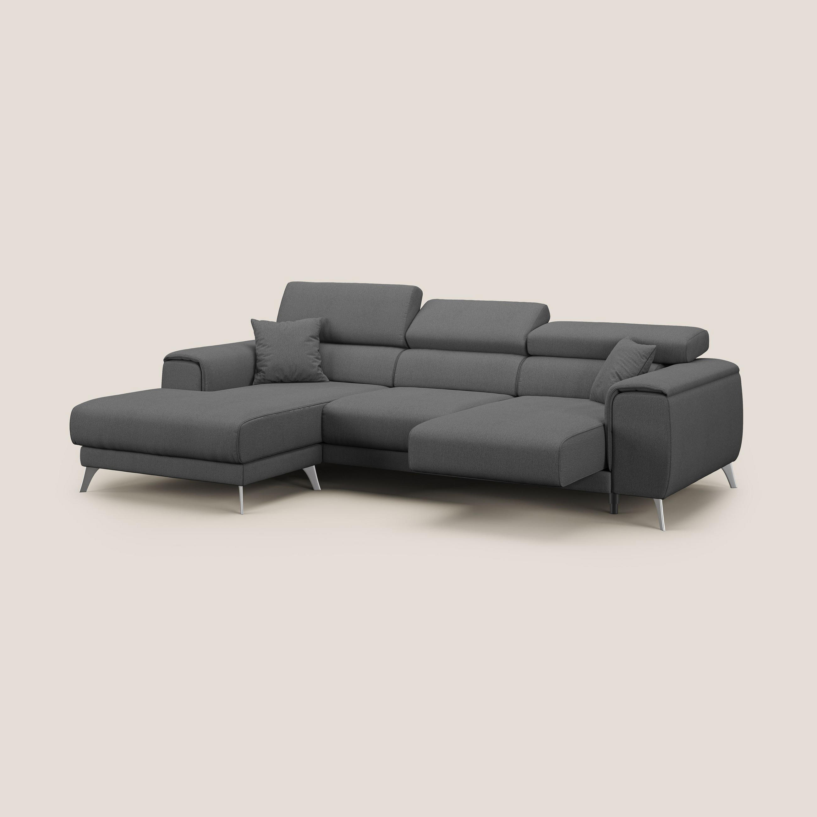 ECKSOFA LINKS Fusion - Anthrazit, Textil (260/102cm) - Divani.store