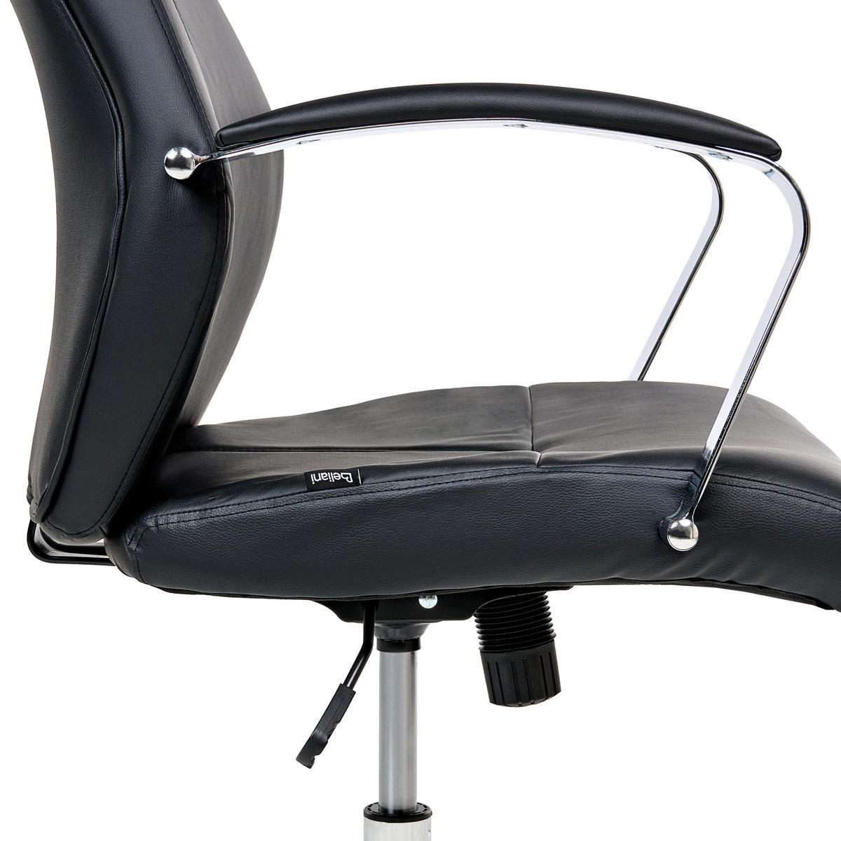 CHEFSESSEL Schwarz Adept - Silberfarben/Schwarz, Kunststoff (70/115/70cm) - Beliani