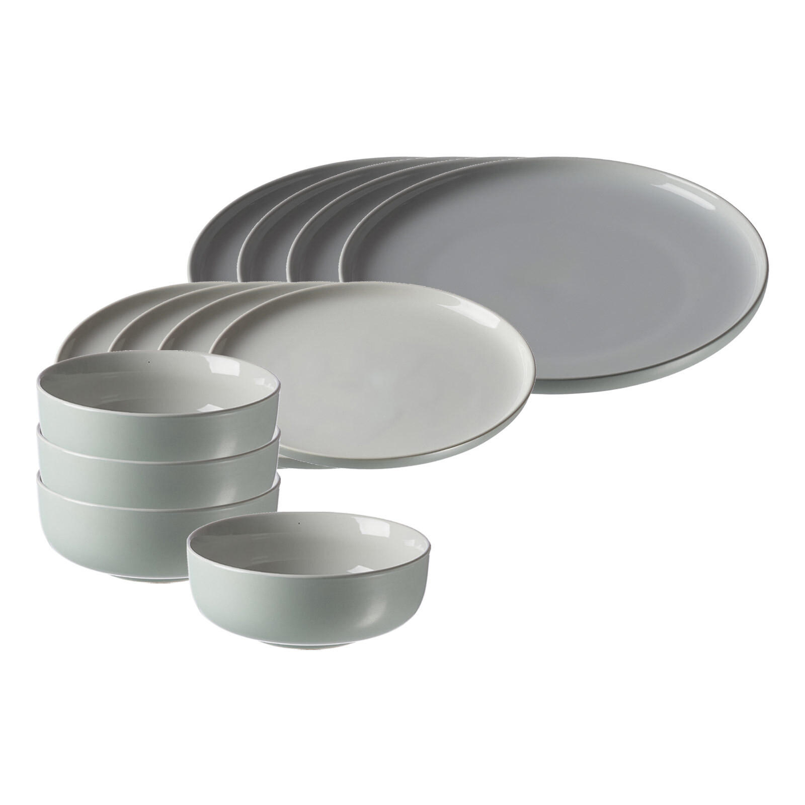 BASIC-SET Jasper Mint 12er Set - Mintgrün, Keramik (2/2/2cm) - Ritzenhoff Breker