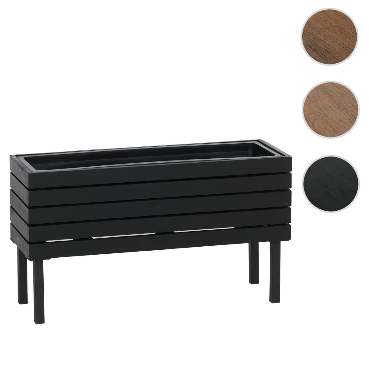 PFLANZKASTEN Schwarz - Schwarz, Holz (62/36/22cm) - MCW