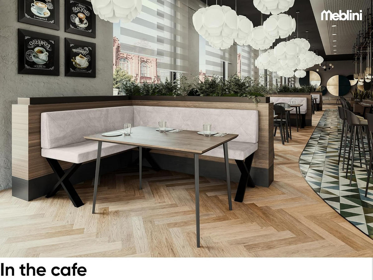 ECKBANK ERIC_X - Beige, Textil (128/168cm) - Meblini