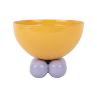 SCHALE Double Funky 13/13/11 cm - Gelb, Kunststoff (13/11cm) - Present Time