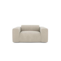 SESSEL Texturierter Samt Beige 130cm - Beige, Textil (130/73/97cm) - Sia Home