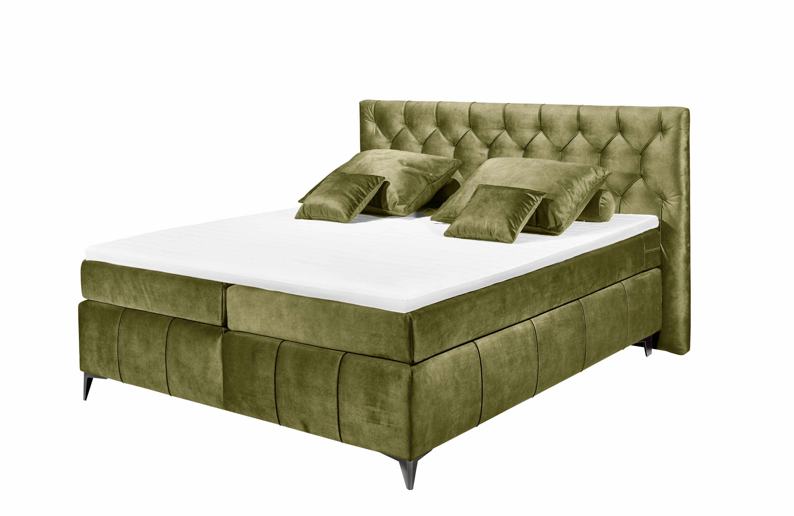 ed exciting design Boxspringbett Grün 180x200 cm