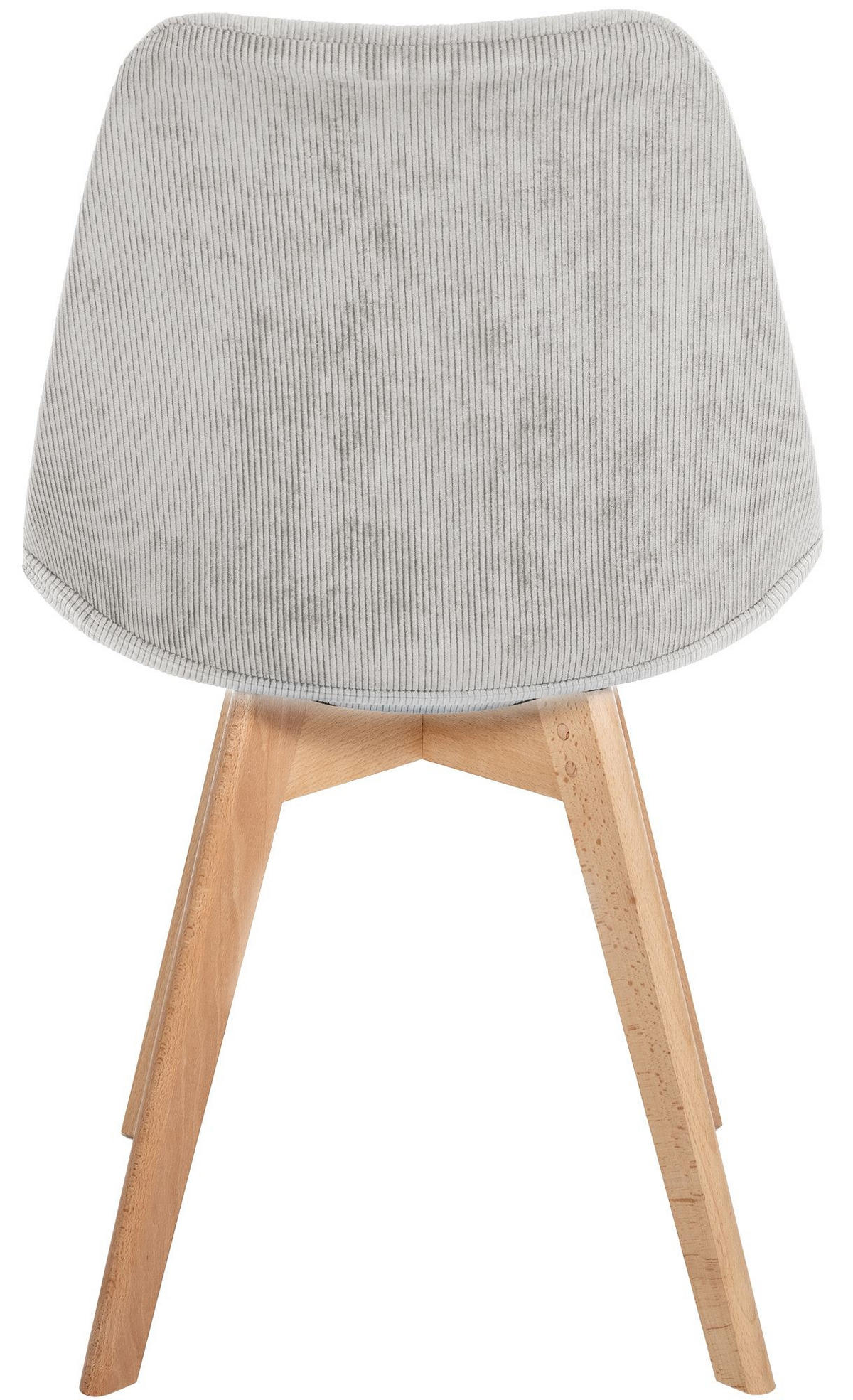 STUHL Cord beige - Eukalyptusholzfarben/Beige, Holz/Textil (49/83/50cm) - CLP
