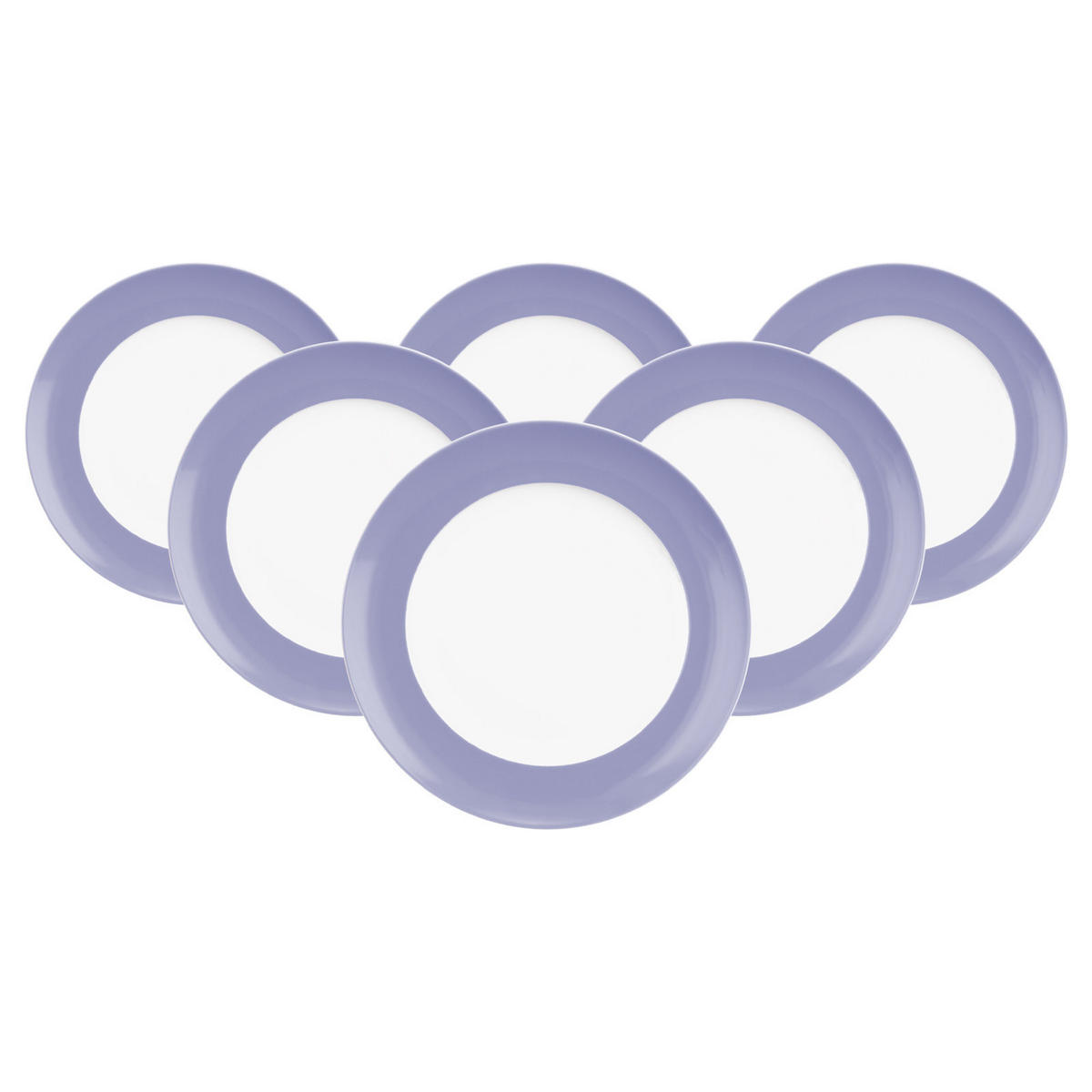 FRÜHSTÜCKSTELLER Liberty Pure Colors Grape Purple ø 22,5 cm 6er Set - Lila, Keramik (22.6cm) - Seltmann Weiden