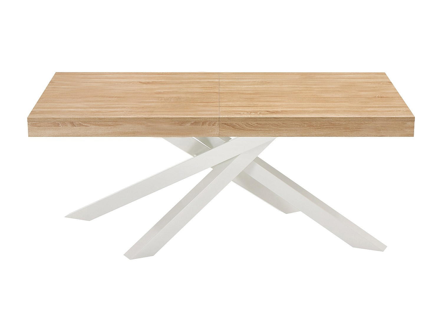 ESSTISCH - 6 Personen, 8 Personen, 10 Personen, 12 Personen - holz - naturfarben hell Catonav - Naturfarben/Weiß, Holz/Metall (100/180/76cm) - Vente-Unique