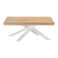 ESSTISCH - 6 Personen, 8 Personen, 10 Personen, 12 Personen - holz - naturfarben hell Catonav - Naturfarben/Weiß, Holz/Metall (100/180/76cm) - Vente-Unique