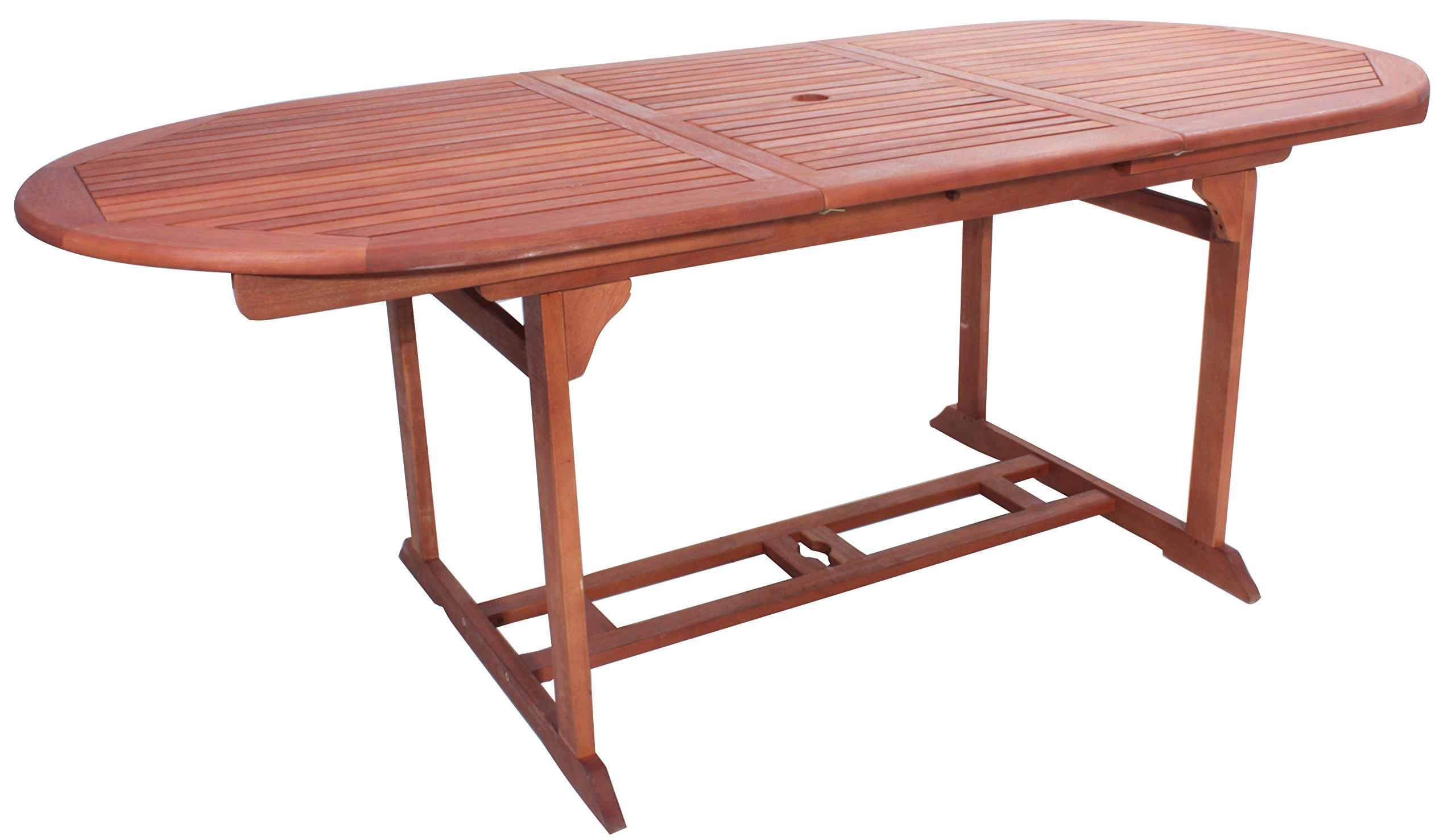 GARTENTISCH Weimar ausziehbar oval Ausziehtisch - Braun, Holz (150/90/74cm) - DELUKE