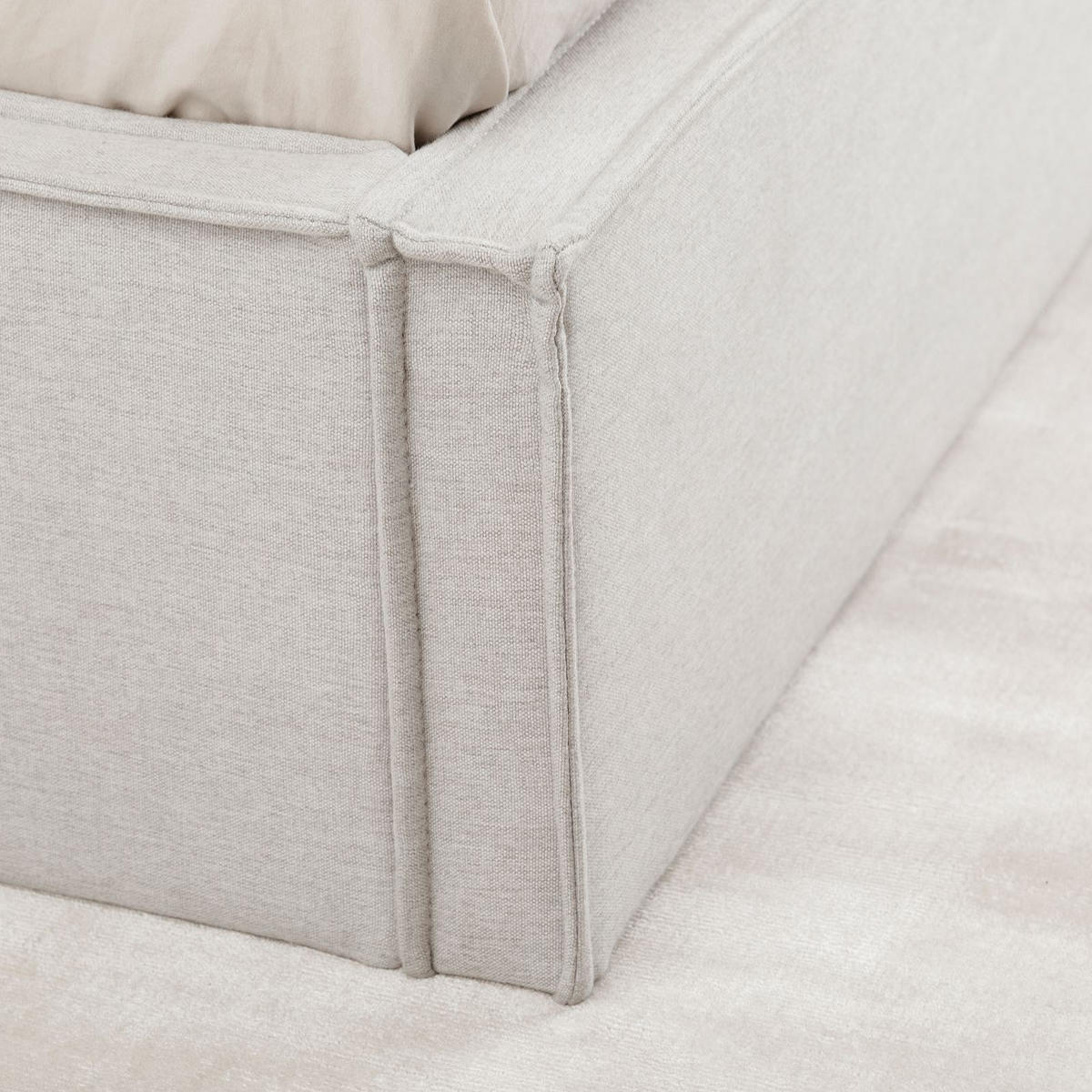 POLSTERBETT PESARO 160X200 CM - Hellgrau, Textil (160/200cm) - IDIMEX