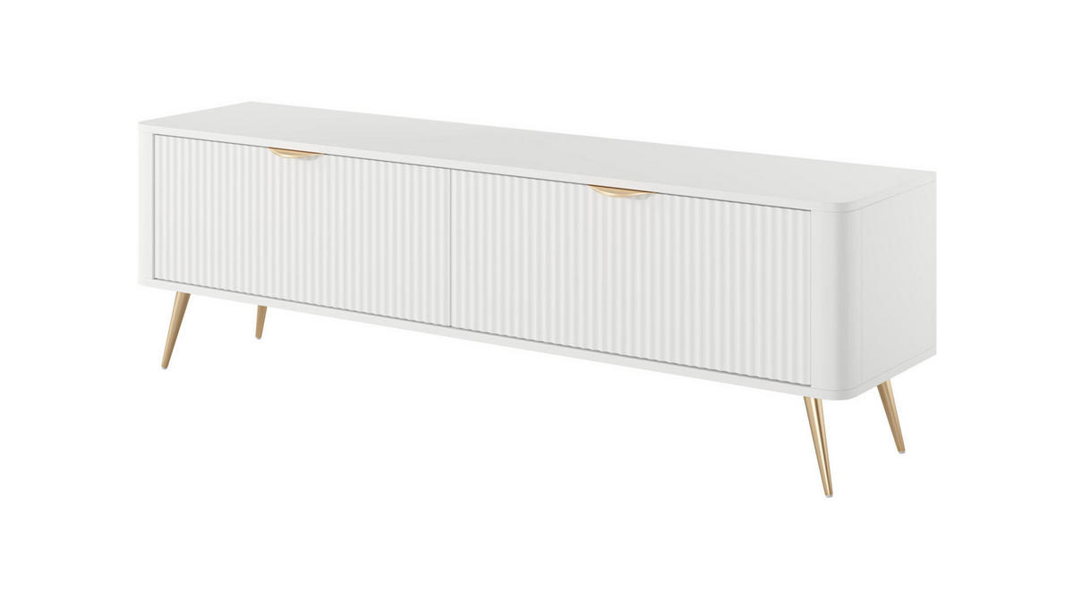 TV-LOWBOARD LANTE Weiß 163x38x51 cm - Weiß, Holzwerkstoff (163/51/38cm) - FURNLUX