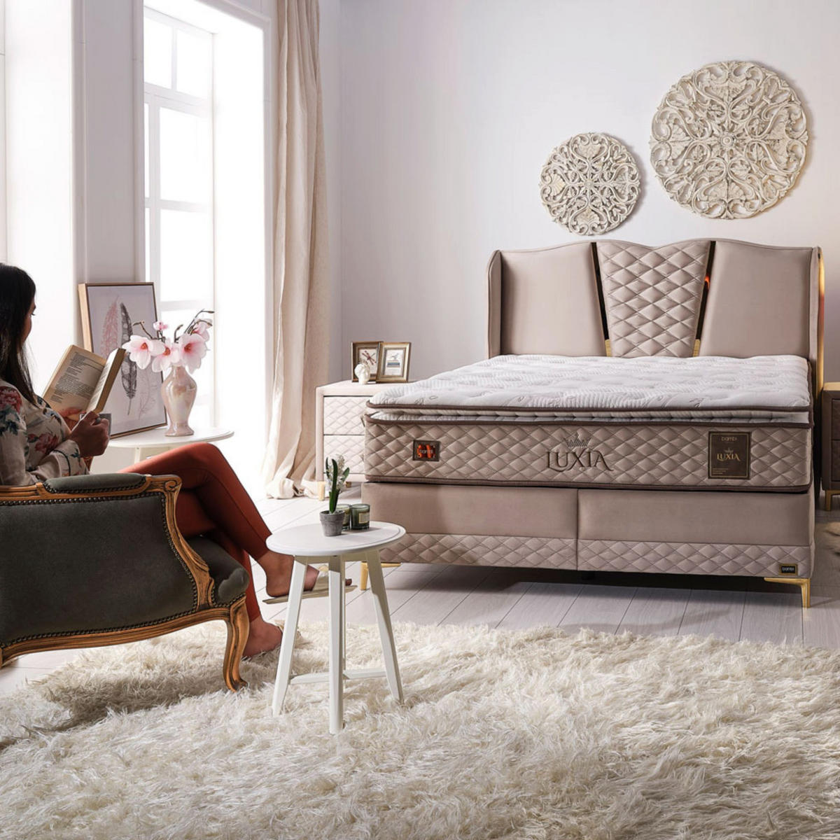 BOXBETT 180x200 Lüxia - Beige, Holz (180/200cm) - Bambi