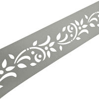 SICHTSCHUTZSTREIFEN PREMIUM Dekor Floral1 Sichtschutz Steingrau 2,55m - Graubraun, Kunststoff (255/19cm) - ZAUN|ZU