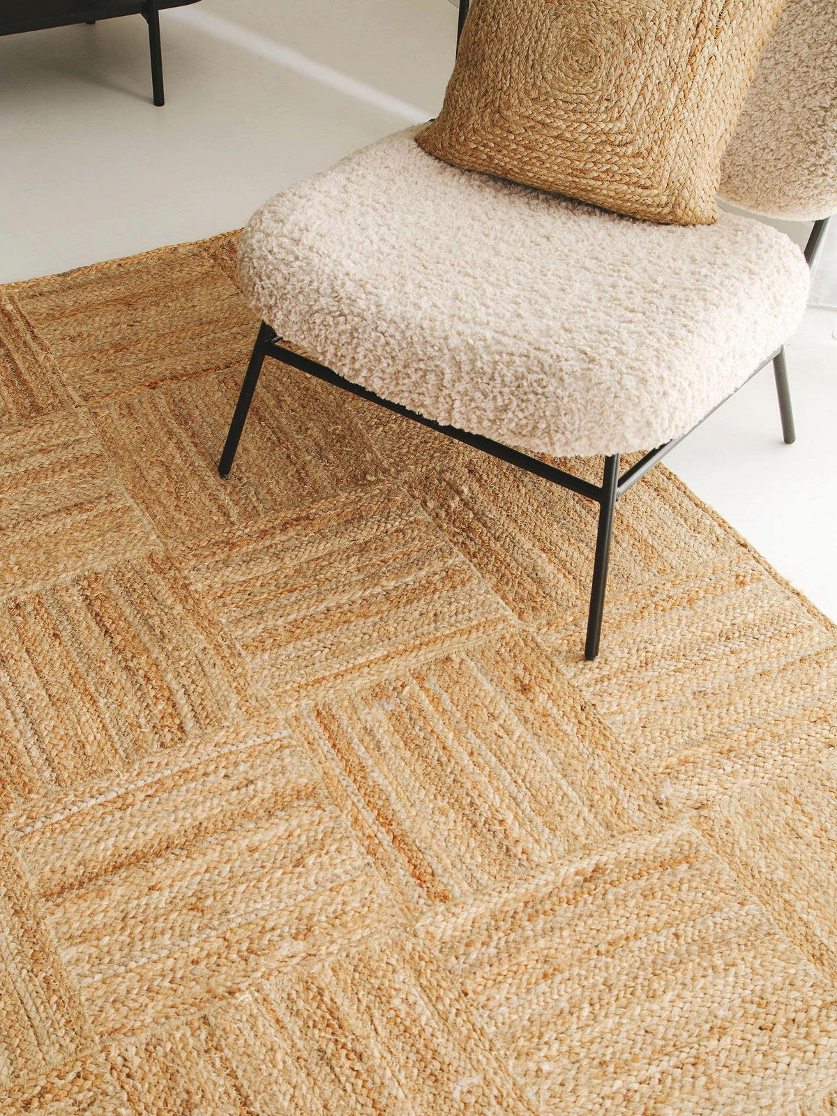 JUTETEPPICH Jutta Hellbraun 60x100 cm - Hellbraun, Textil (60/100cm) - benuta Pure