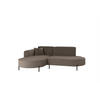 ECKSOFA Valencia Xs - Braun, Holzwerkstoff/Textil (236/165cm) - Fun Möbel