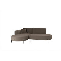 ECKSOFA Valencia Xs - Braun, Holzwerkstoff/Textil (236/165cm) - Fun Möbel