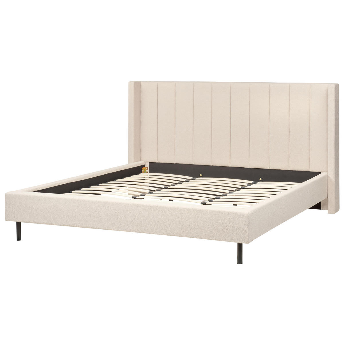 POLSTERBETT mit Lattenrost 180/200 cm Beige Villette - Beige, Textil (180/200cm) - Beliani