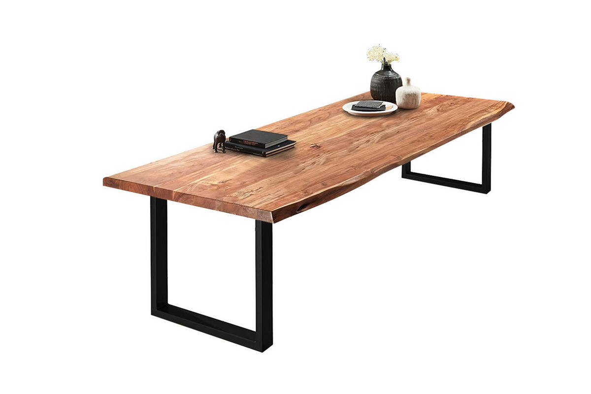 ESSTISCH VALIN - Beige/Schwarz, Holz/Metall (110/260/79cm) - SAM