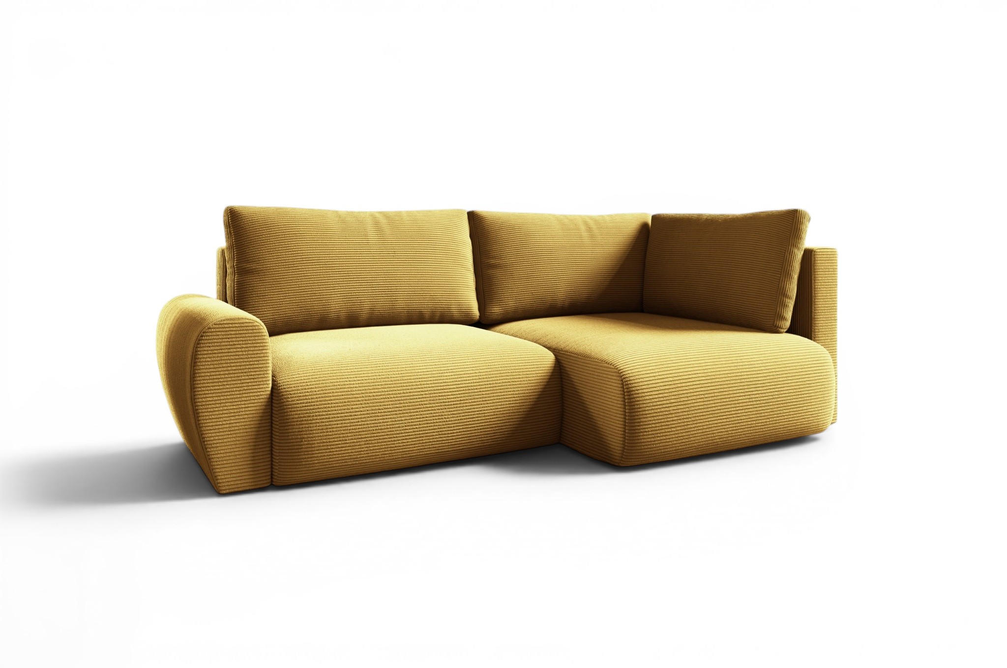 ECKSOFA Galan Mini Mit Schlaffunktion - Gelb, Holzwerkstoff/Textil (153/241cm) - Fun Möbel