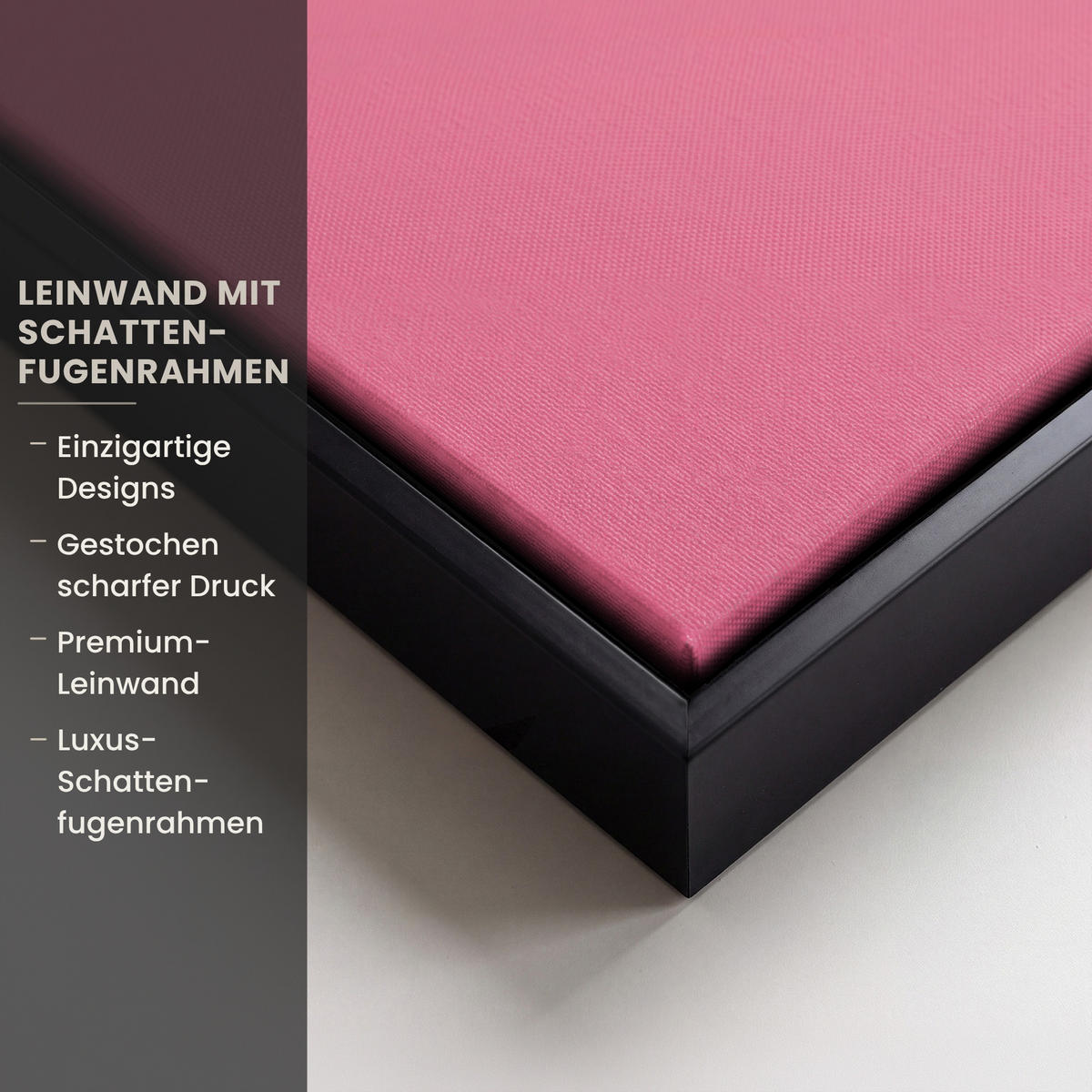 LEINWAND Bilder mit Rahmen - Schleife - Discoball - Kaninchen - 140x90 - Pink, Textil (140/90cm) - MuchoWow