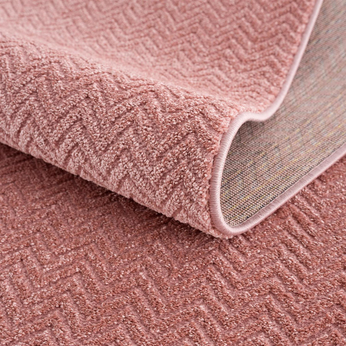 KURZFLOR-TEPPICH Fancy 805 Rosé 140x200 cm - Rot/Rosa, Textil (140/200cm) - carpet city