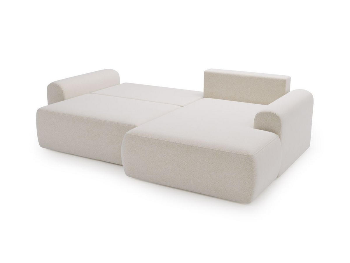ECKSOFA Savana Weiß Links - Weiß, Holz/Textil (257/177cm) - Graingold