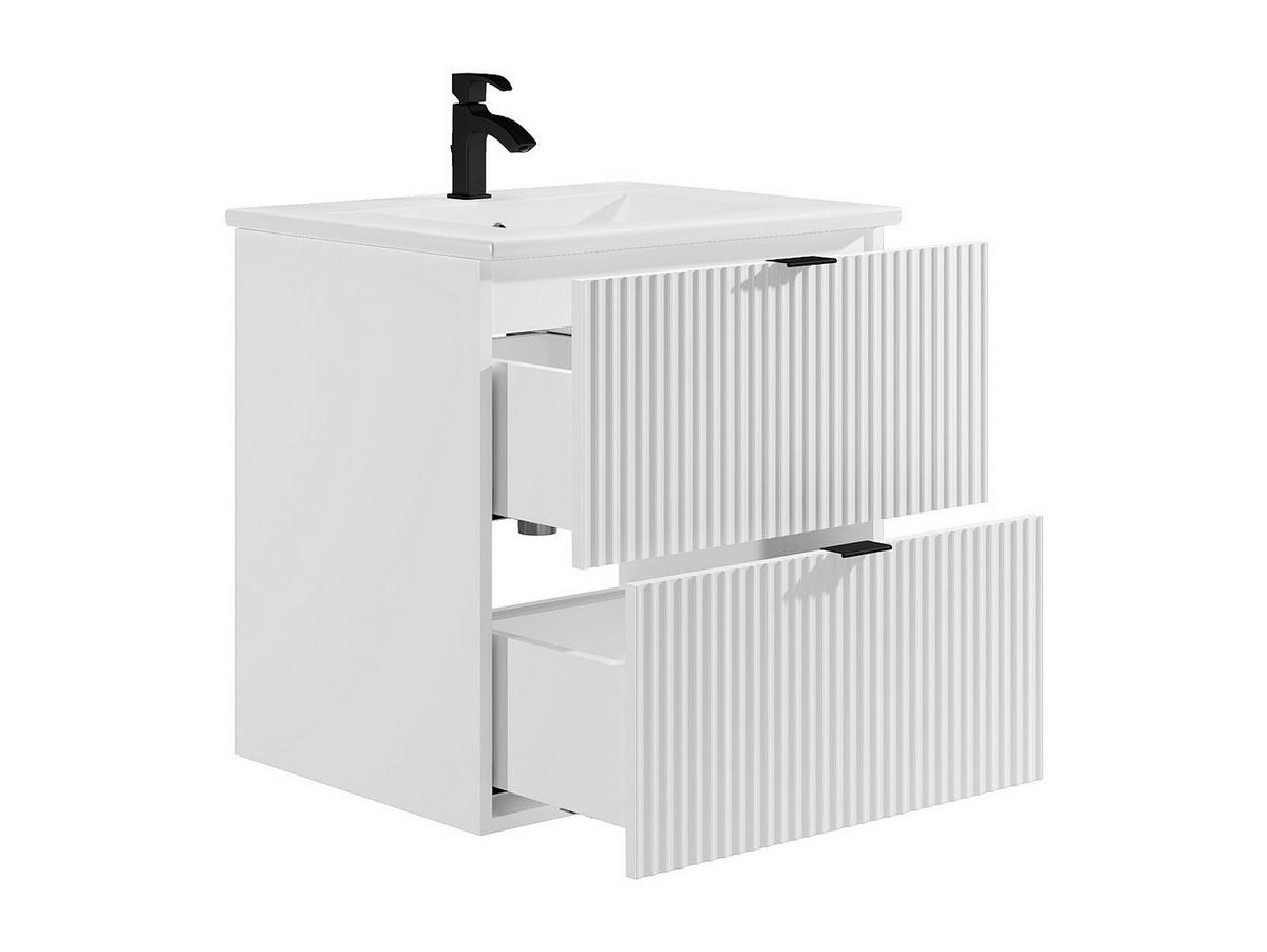 EINZELWASCHTISCH - 60cm x 47cm - MDF - weiß - ZEVINI - Weiß, Holz (60/60/47cm) - Vente-Unique