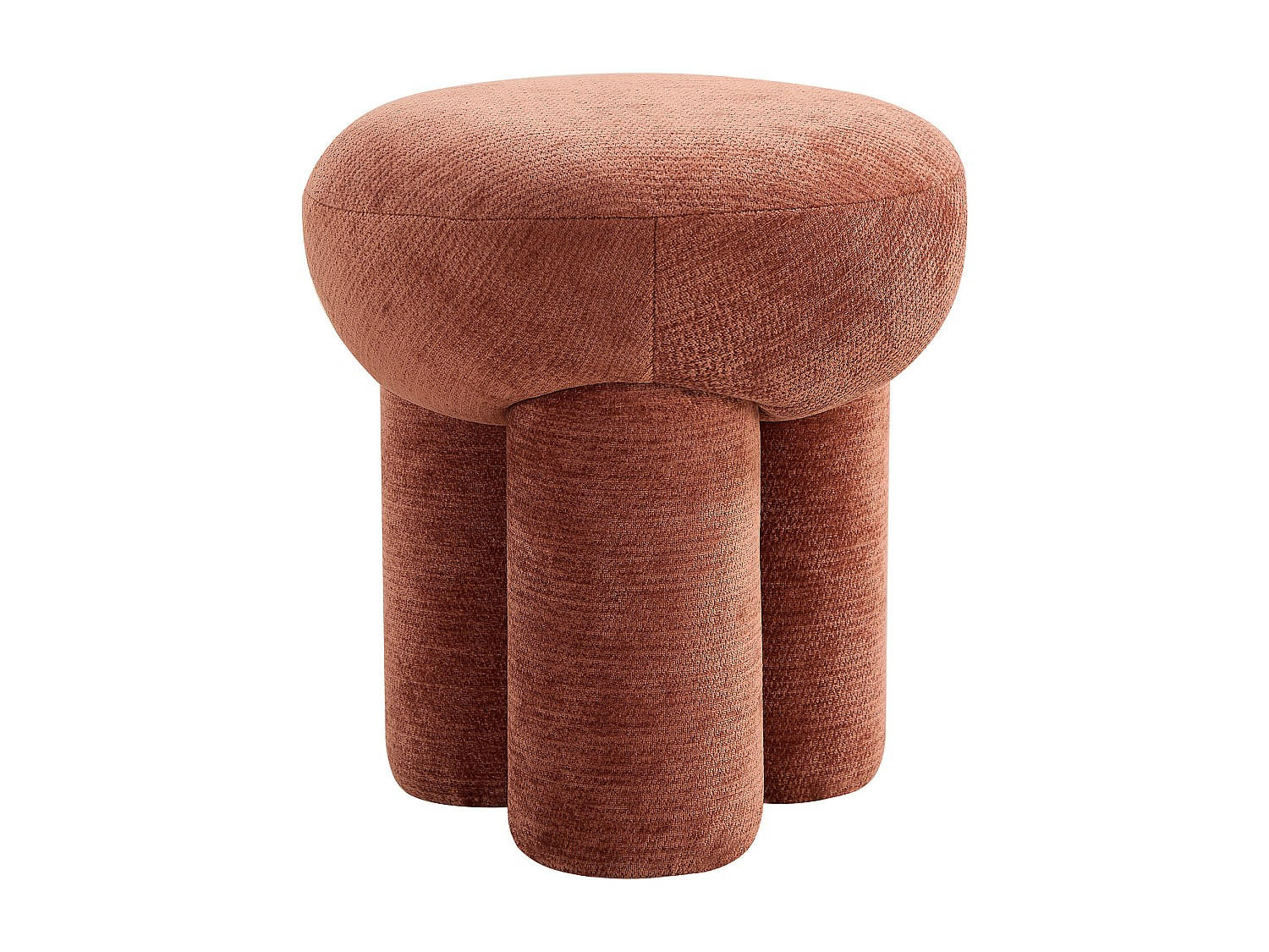 SITZHOCKER - 1 Person - stoff - terracotta Kumboda - Terracotta, Textil (41/43.5/41cm) - Vente-Unique