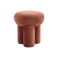 SITZHOCKER - 1 Person - stoff - terracotta Kumboda - Terracotta, Textil (41/43.5/41cm) - Vente-Unique