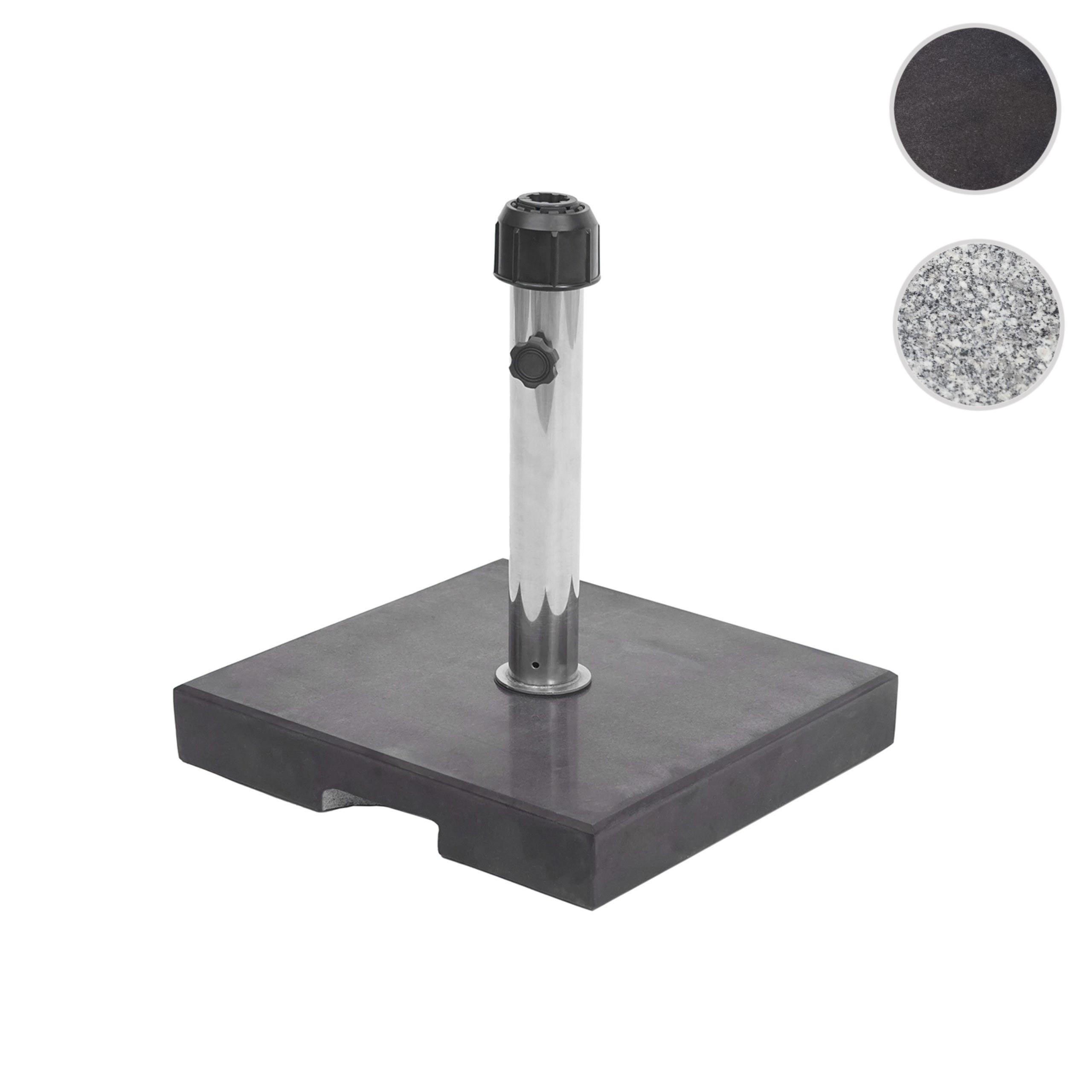 SONNENSCHIRMSTÄNDER Schwarz - Schwarz, Stein (38/38cm) - MCW