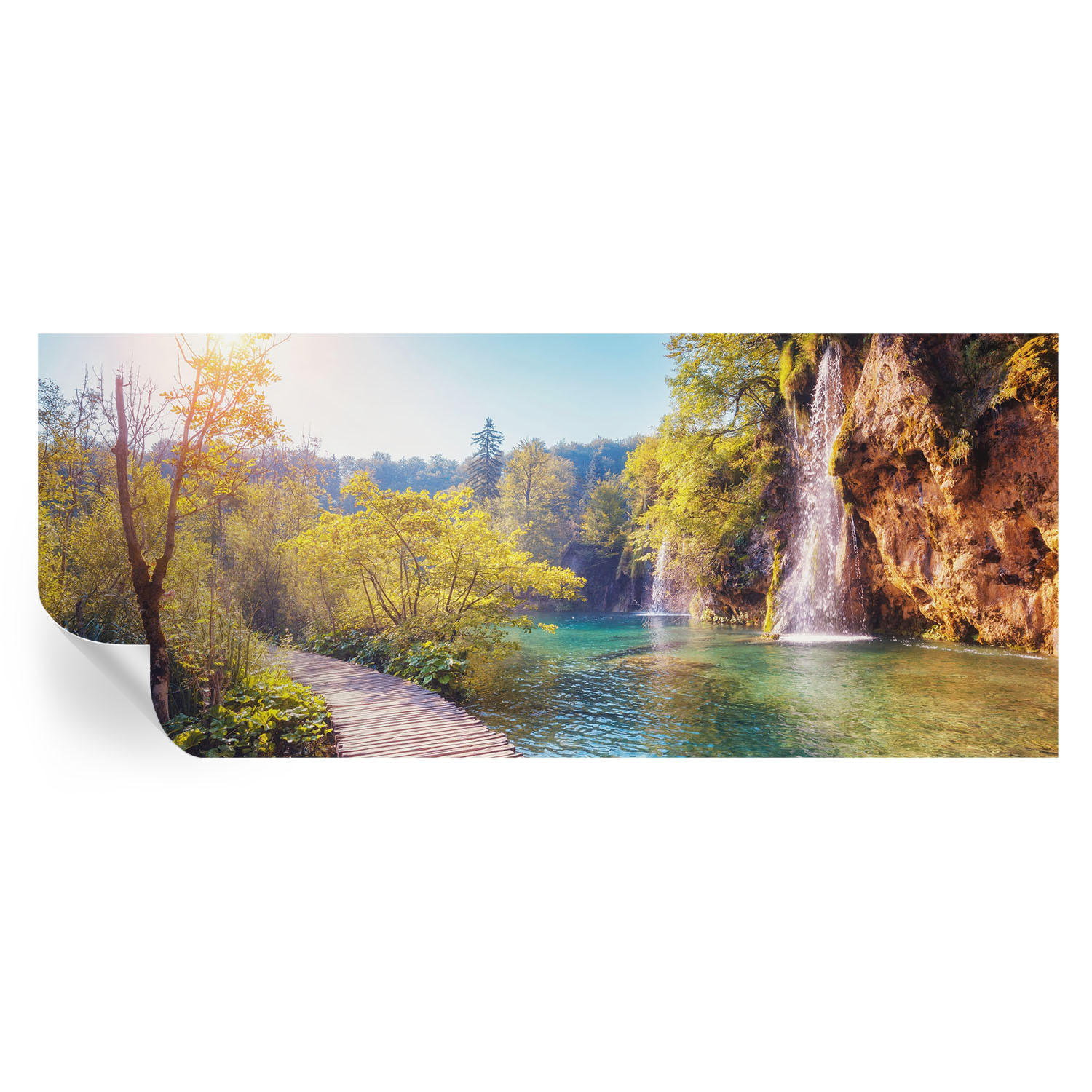 FOTOTAPETE 250x104 cm - Naturlandschaft - Grün, Textil (250/104cm) - Wallfluent