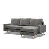 ECKSOFA Blank hellgrau - Hellgrau, Textil (223/140cm) - SIMKAM Furniture