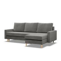 ECKSOFA Blank hellgrau - Hellgrau, Textil (223/140cm) - SIMKAM Furniture