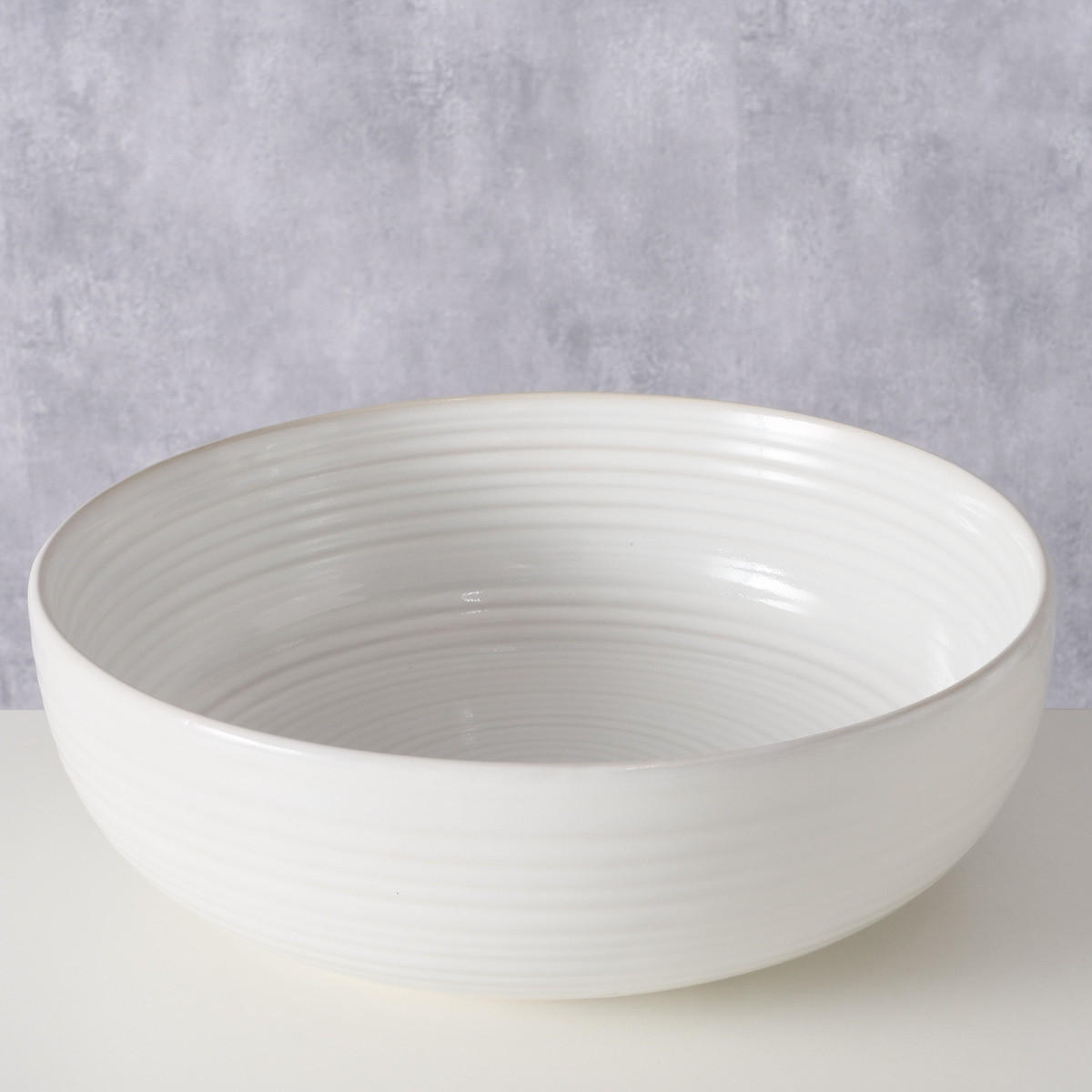 KERAMIKSCHÜSSEL Jonah Ø 29 cm - Weiß, Keramik (29.3cm) - Boltze Home