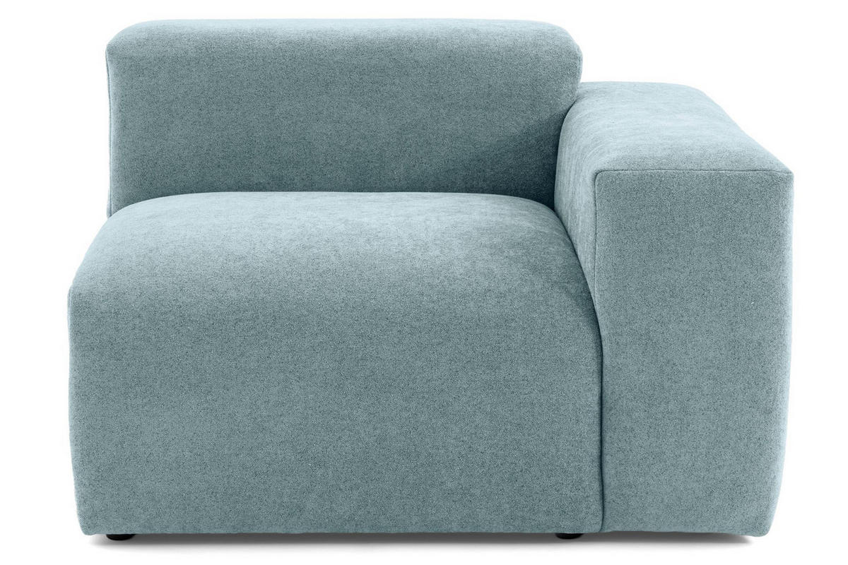 4-SITZER modulares Ecksofa HEAVEN SET 2 Links, Breite 300 cm Webstoff Blaugrau - Blaugrau/Schwarz, Holz/Kunststoff (300/245cm) - Muffo