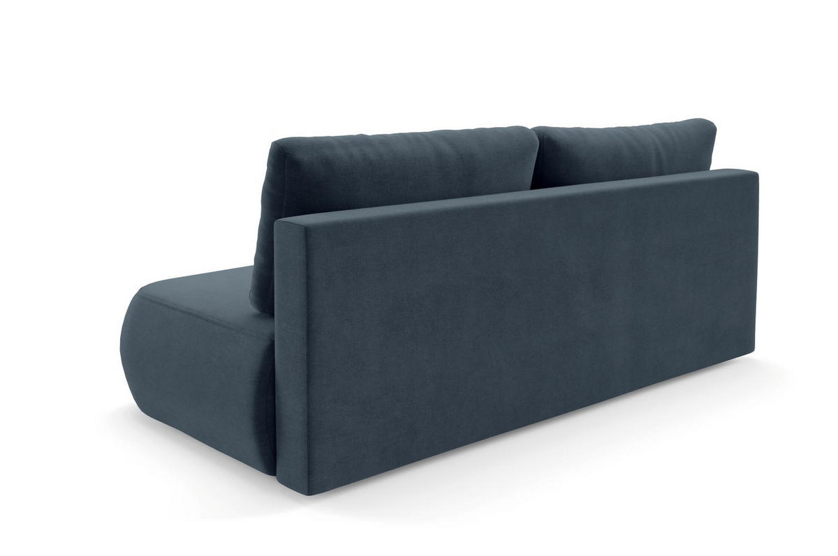 SCHLAFSOFA mit Bettkasten Dunkelblau - Schwarz/Dunkelblau, Holz/Holzwerkstoff (210/82/106cm) - Furnisell