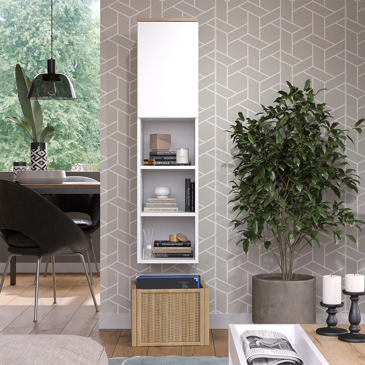 UNIVERZÁLNÍ SKŘÍŇ Wido Bílá/Sonoma - bílá, kompozitní dřevo (30.2/120/40cm) - Vicco